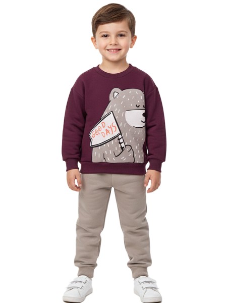 TRAX Παιδική Φόρμα για αγόρια 1-6 ετών #48912 Μπορντό