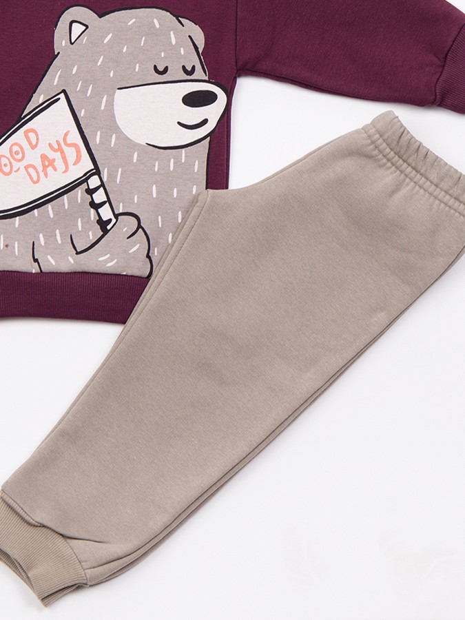 TRAX Παιδική Φόρμα για αγόρια 1-6 ετών #48912 Μπορντό