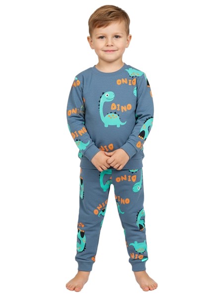 TRAX Bebe Πυτζάμα Χειμωνιάτικη για αγόρι 1-6 ετών #48994 Pacific