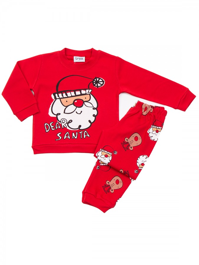TRAX Bebe Πυτζάμα Χριστουγεννιάτικη για αγόρι 1-6 ετών #48996 Κόκκινο TRAX Bebe Πυτζάμα Χριστουγεννιάτικη για αγόρι 1-6 ετών #48996 Κόκκινο