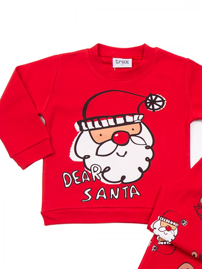 TRAX Bebe Πυτζάμα Χριστουγεννιάτικη για αγόρι 1-6 ετών #48996 Κόκκινο TRAX Bebe Πυτζάμα Χριστουγεννιάτικη για αγόρι 1-6 ετών #48996 Κόκκινο