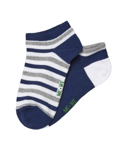 MEWE Kάλτσες ψηλές σετ 2 ζεύγη με σχέδιο #3-0220 Μπλε