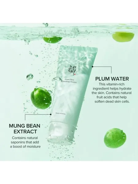 Beauty of Joseon Green Plum Refreshing Cleanser 100ml – Καθαριστικό Gel Προσώπου με Πράσινο Δαμάσκηνο & Mung Bean για Ήπιο Καθαρισμό, Ενυδάτωση & Ενίσχυση Φραγμού
