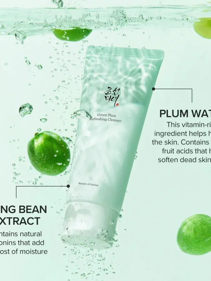 Beauty of Joseon Green Plum Refreshing Cleanser 100ml – Καθαριστικό Gel Προσώπου με Πράσινο Δαμάσκηνο & Mung Bean για Ήπιο Καθαρισμό, Ενυδάτωση & Ενίσχυση Φραγμού