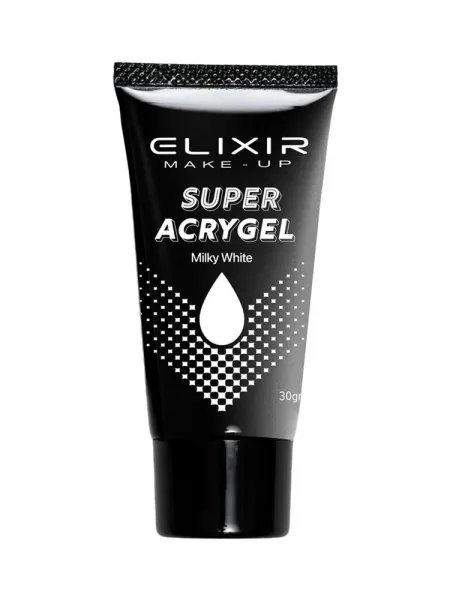 Elixir Super Acry-Gel 30gr - Υβριδικό Τζελ Χτισίματος Νυχιών #908B Milky White