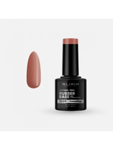Elixir Semi Gel Ημιμόνιμο Βερνίκι 8ml – #1039 (RUBBER BASE CAMOUFLAGE)