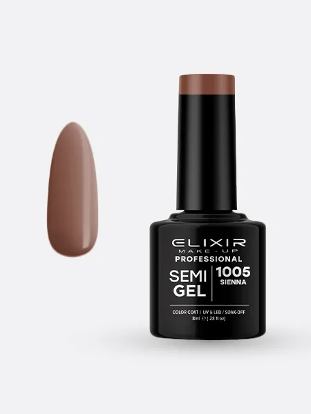Elixir Semi Gel Ημιμόνιμο Βερνίκι 8ml – #1005 (SIENNA)