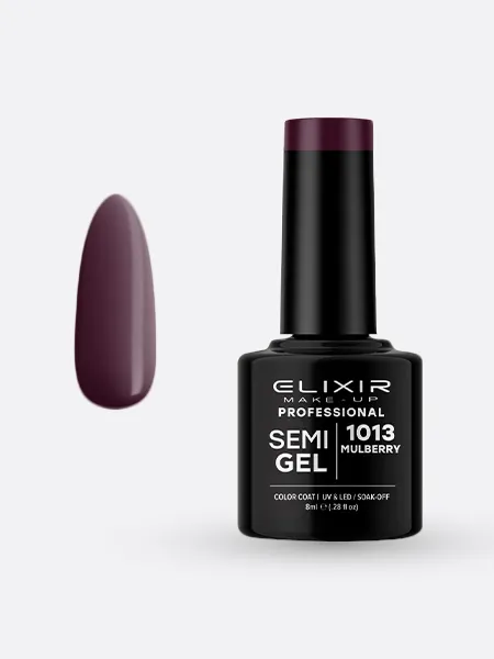 Elixir Semi Gel Ημιμόνιμο Βερνίκι 8ml – #1013 (MULBERRY)