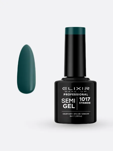 Elixir Semi Gel Ημιμόνιμο Βερνίκι 8ml – #1017 (CYANIDE)