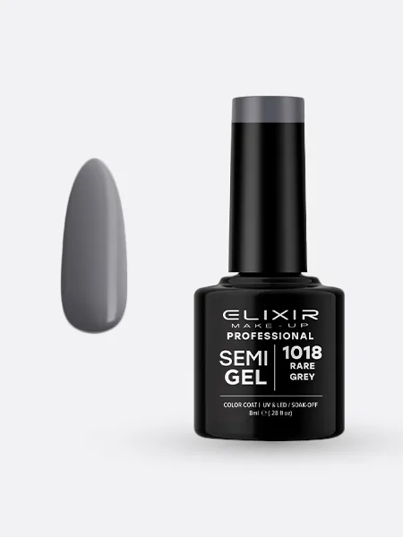 Elixir Semi Gel Ημιμόνιμο Βερνίκι 8ml – #1018 (RARE GREY)