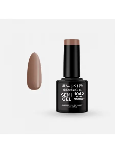 Elixir Semi Gel Ημιμόνιμο Βερνίκι 8ml – #1042 (LIGHT AMETHYST)