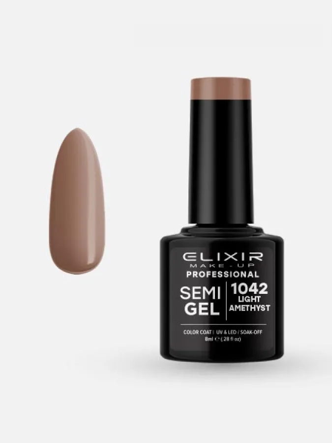 Elixir Semi Gel Ημιμόνιμο Βερνίκι 8ml – #1042 (LIGHT AMETHYST)