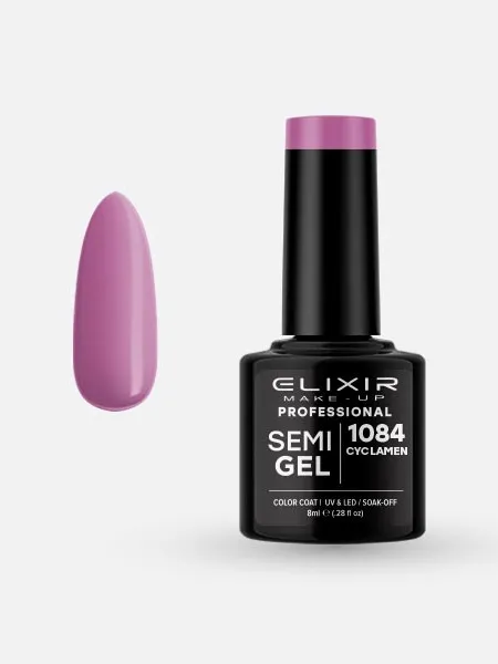 Elixir Semi Gel Ημιμόνιμο Βερνίκι 8ml – #1084 (CYCLAMEN)