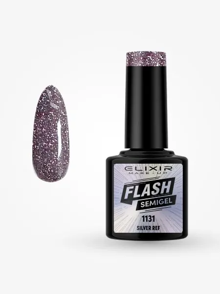 Elixir Semi Gel Ημιμόνιμο Βερνίκι FLASH 8ml – #1131 (SILVER REF)