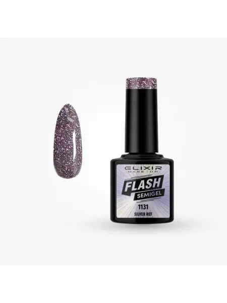 Elixir Semi Gel Ημιμόνιμο Βερνίκι FLASH 8ml – #1131 (SILVER REF)