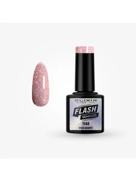 Elixir Semi Gel Ημιμόνιμο Βερνίκι FLASH 8ml – #1148 (ROSE QUARTZ)