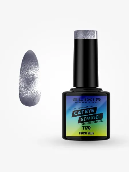 Elixir Semi Gel Ημιμόνιμο Βερνίκι CAT EYE 5D 8ml – #1170 (FROST BLUE)