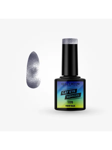 Elixir Semi Gel Ημιμόνιμο Βερνίκι CAT EYE 5D 8ml – #1170 (FROST BLUE)