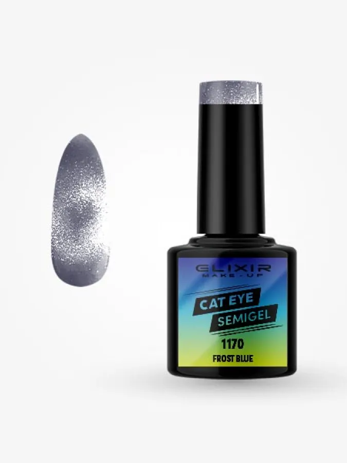 Elixir Semi Gel Ημιμόνιμο Βερνίκι CAT EYE 5D 8ml – #1170 (FROST BLUE)