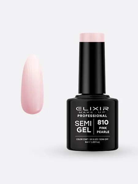 Elixir Semi Gel Ημιμόνιμο Βερνίκι 8ml – #810 (PINK PEARLE)