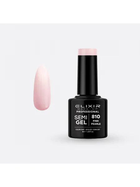 Elixir Semi Gel Ημιμόνιμο Βερνίκι 8ml – #810 (PINK PEARLE)