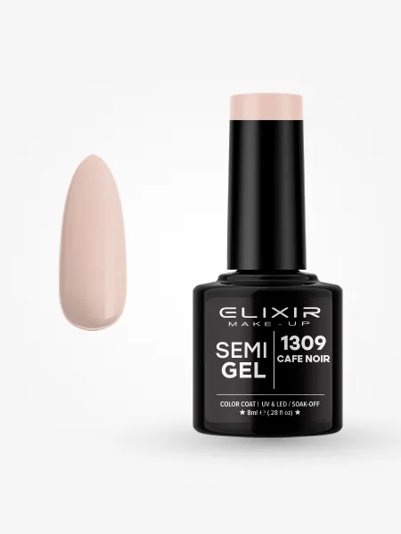 Elixir Semi Gel Ημιμόνιμο Βερνίκι 8ml – #1309 (CAFE NOIR)