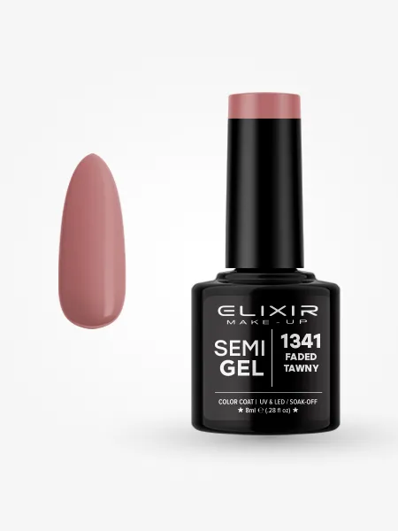 Elixir Semi Gel Ημιμόνιμο Βερνίκι 8ml – #1341 (FADED TAWNY)