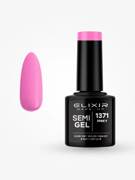 Elixir Semi Gel Ημιμόνιμο Βερνίκι 8ml – #1371 PINKY