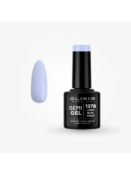 Elixir Semi Gel Ημιμόνιμο Βερνίκι 8ml – #1378 LIGHT BLUE-VIOLET