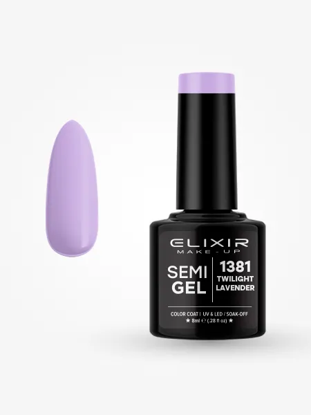 Elixir Semi Gel Ημιμόνιμο Βερνίκι 8ml – #1381 TWILIGHT LAVENDER