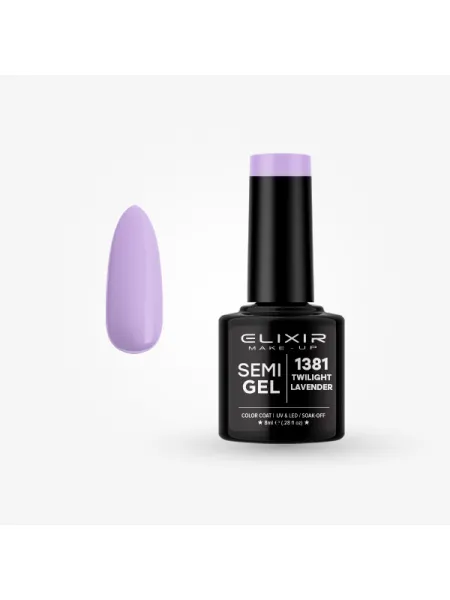 Elixir Semi Gel Ημιμόνιμο Βερνίκι 8ml – #1381 TWILIGHT LAVENDER