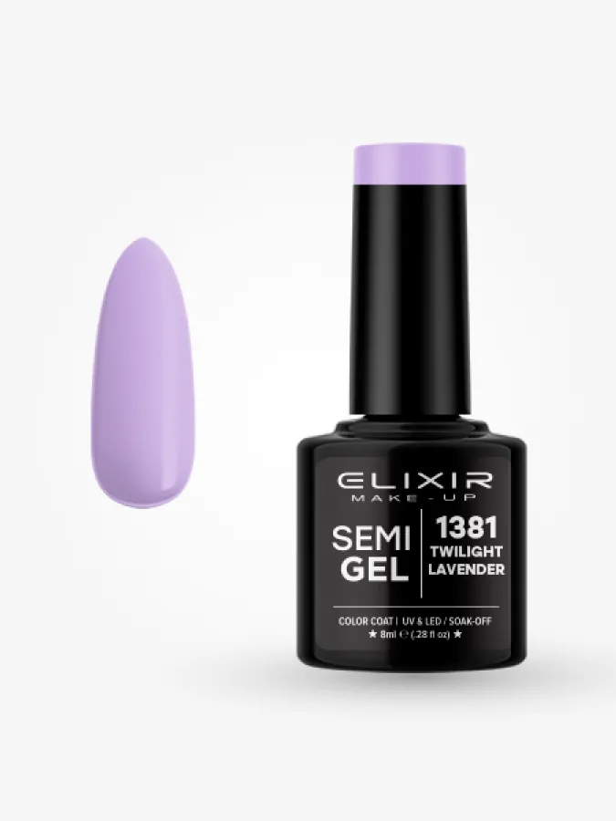 Elixir Semi Gel Ημιμόνιμο Βερνίκι 8ml – #1381 TWILIGHT LAVENDER