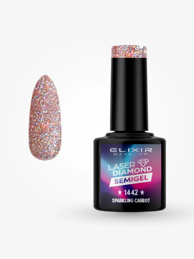 Elixir Semi Gel Ημιμόνιμο Βερνίκι 8ml – #1442 SPARKLING CARROT