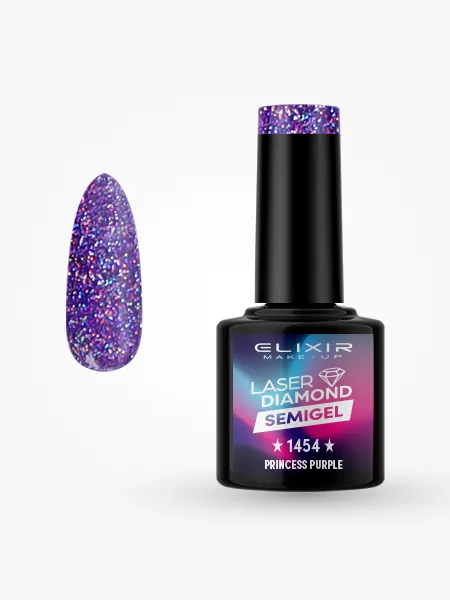 Elixir Semi Gel Ημιμόνιμο Βερνίκι 8ml – #1454 PRINCESS PURPLE