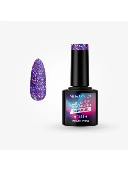 Elixir Semi Gel Ημιμόνιμο Βερνίκι 8ml – #1454 PRINCESS PURPLE