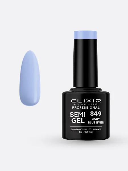 Elixir Semi Gel Ημιμόνιμο Βερνίκι 8ml – #849 (BABY BLUE EYES)
