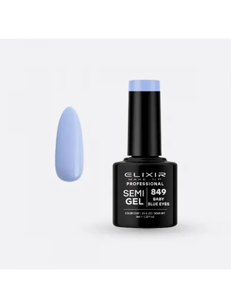 Elixir Semi Gel Ημιμόνιμο Βερνίκι 8ml – #849 (BABY BLUE EYES)