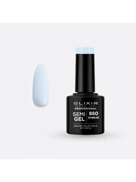 Elixir Semi Gel Ημιμόνιμο Βερνίκι 8ml – #850 (BUBBLES)