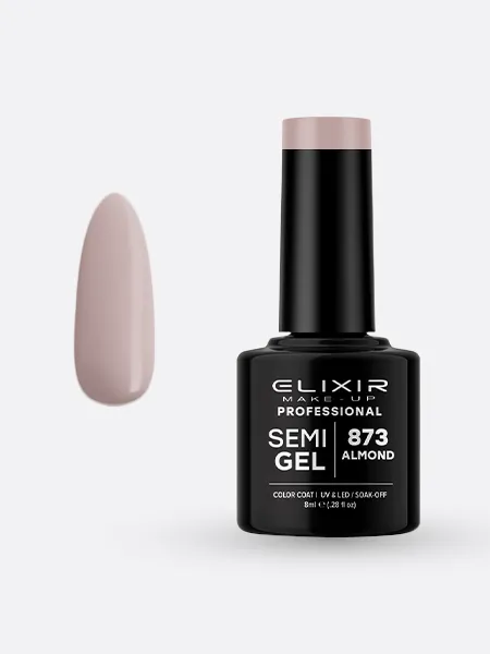 Elixir Semi Gel Ημιμόνιμο Βερνίκι 8ml – #873 (ALMOND)