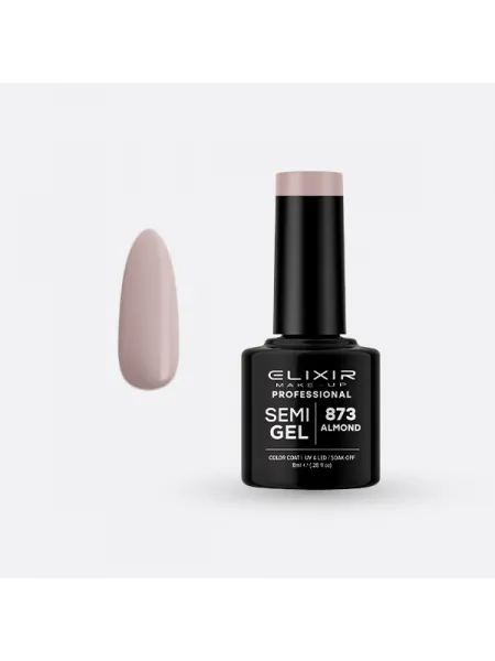 Elixir Semi Gel Ημιμόνιμο Βερνίκι 8ml – #873 (ALMOND)