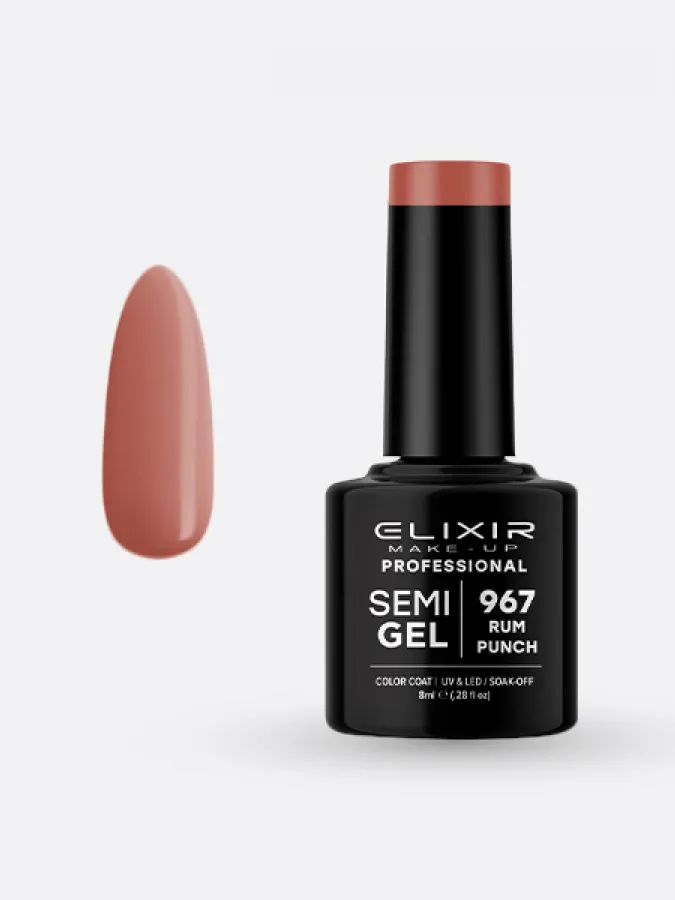 Elixir Semi Gel Ημιμόνιμο Βερνίκι 8ml – #967 (RUM PUNCH)