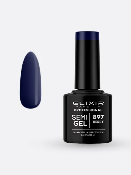Elixir Semi Gel Ημιμόνιμο Βερνίκι 8ml – #897 (BERRY)