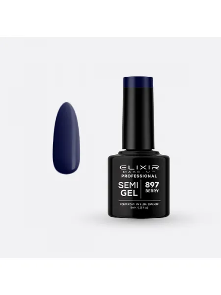 Elixir Semi Gel Ημιμόνιμο Βερνίκι 8ml – #897 (BERRY)