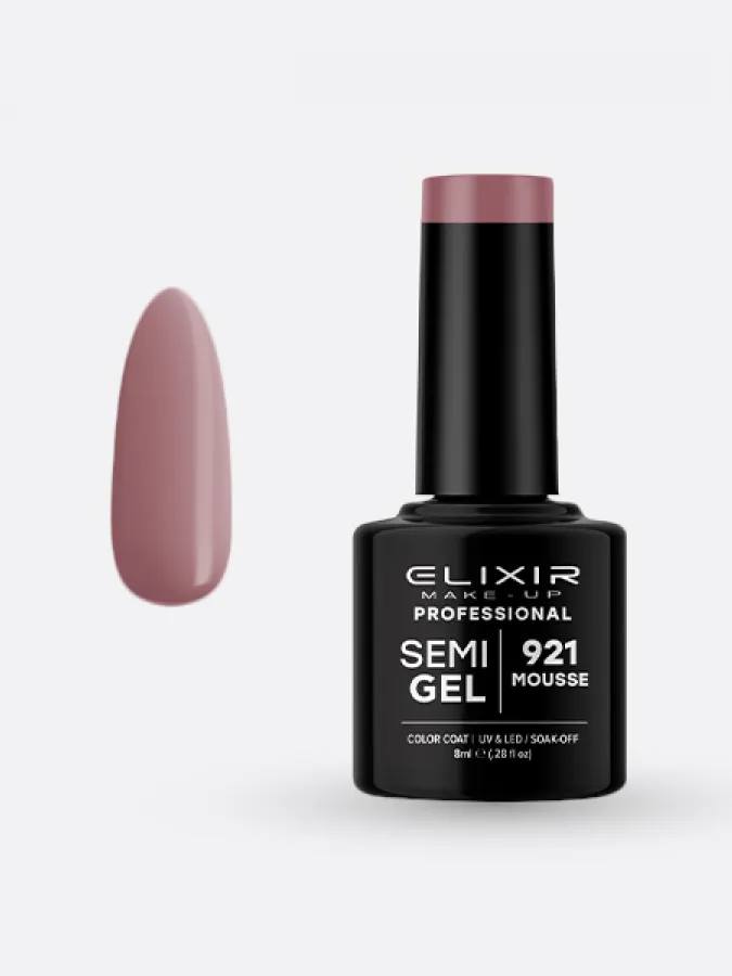 Elixir Semi Gel Ημιμόνιμο Βερνίκι 8ml – #921 (MOUSSE)
