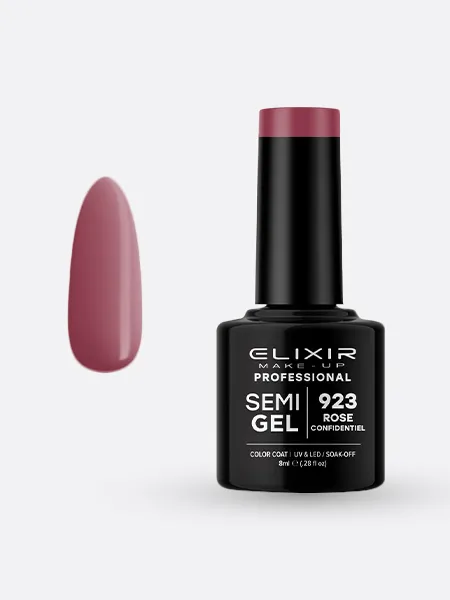 Elixir Semi Gel Ημιμόνιμο Βερνίκι 8ml – #923 (ROSE CONFIDENTIEL)