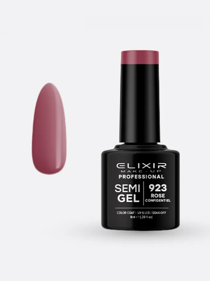 Elixir Semi Gel Ημιμόνιμο Βερνίκι 8ml – #923 (ROSE CONFIDENTIEL)