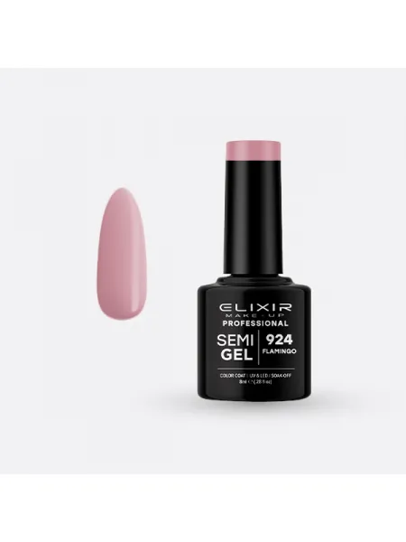 Elixir Semi Gel Ημιμόνιμο Βερνίκι 8ml – #924 (FLAMINGO)