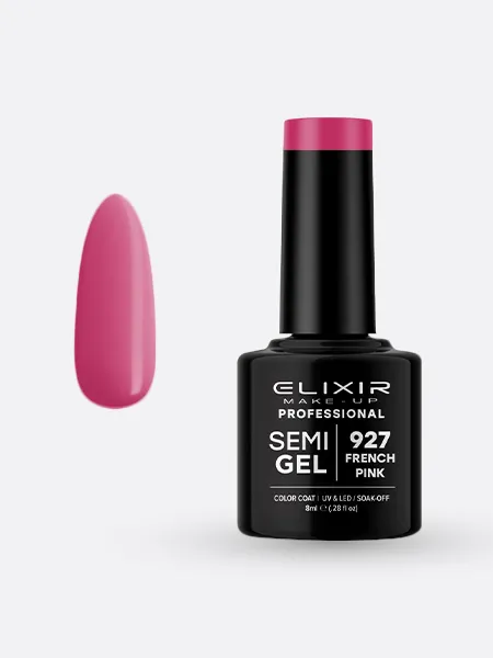 Elixir Semi Gel Ημιμόνιμο Βερνίκι 8ml – #927 (FRENCH PINK)