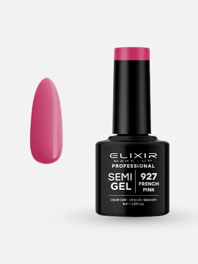 Elixir Semi Gel Ημιμόνιμο Βερνίκι 8ml – #927 (FRENCH PINK)
