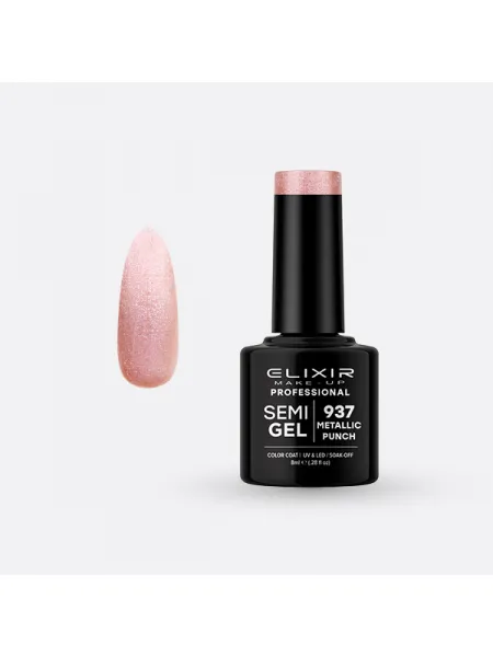 Elixir Semi Gel Ημιμόνιμο Βερνίκι 8ml – #937 (METALLIC PUNCH)